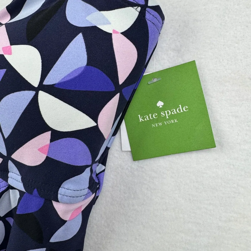 Kate Spade New York Rich Navy Floral Cutout One-Piece Swimsuit Size Small‎